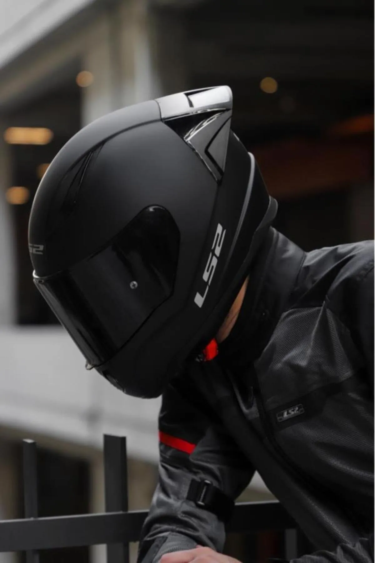 LS2 RAPID 2 MAT SİYAH ( RACE ) SPOILER + SİYAH VİZÖR